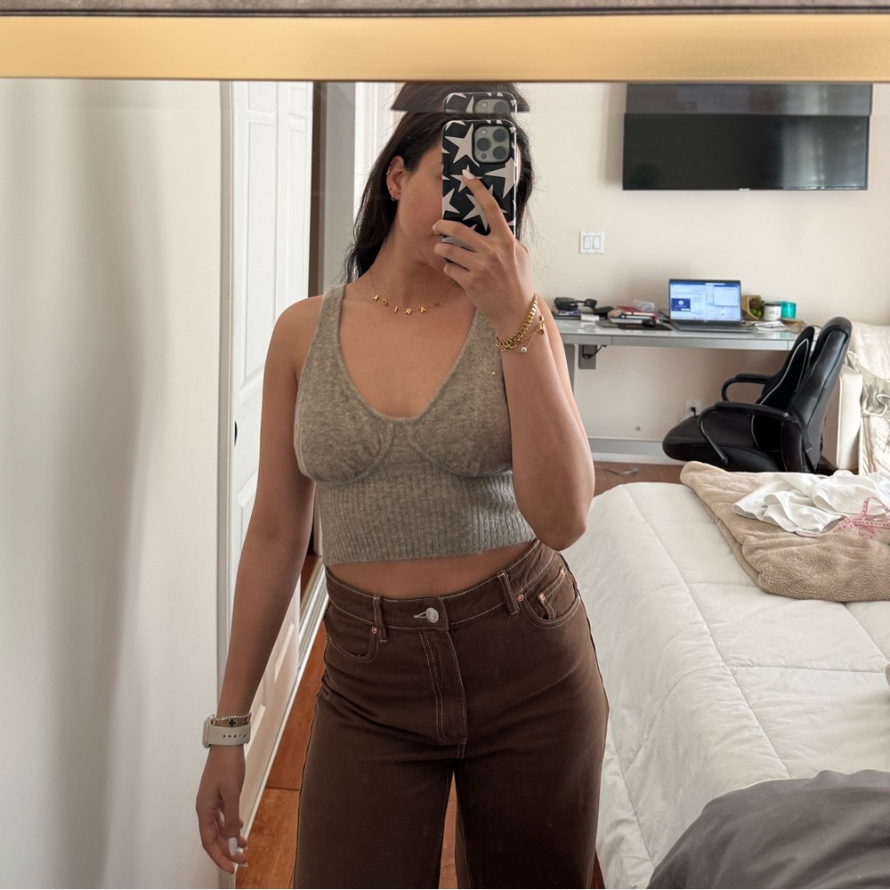 Zara fleece crop top